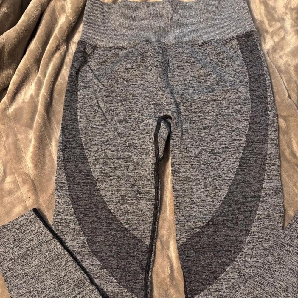 Victoria's Secret PINK Sport Seamless High Waisted Grey Marl Leggings Small‎
